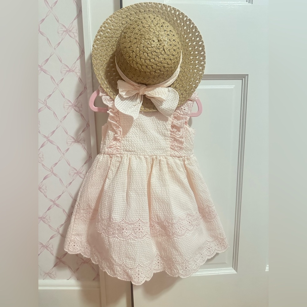 Toddler Girl Dress and Sunhat Set 24m/2t